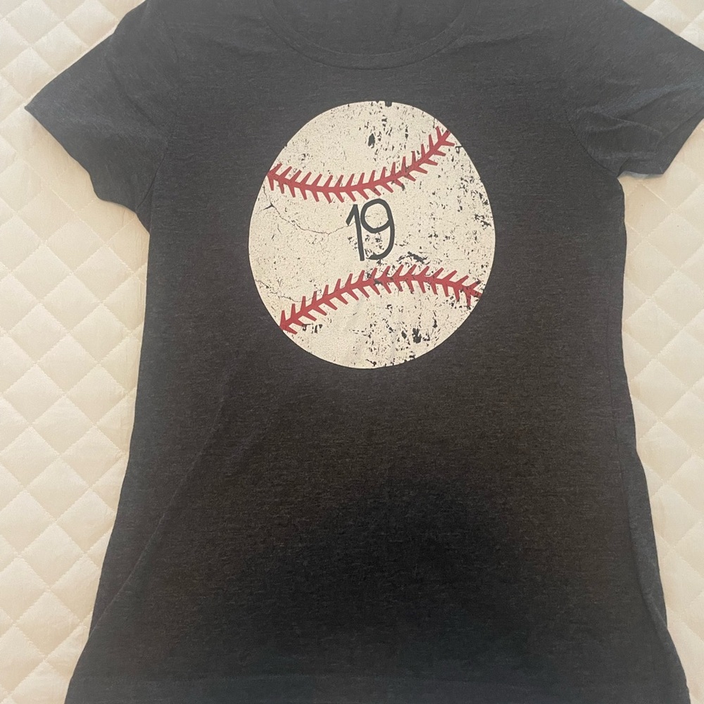 Alstyle Black Baseball Graphic Tee Short Sleeve